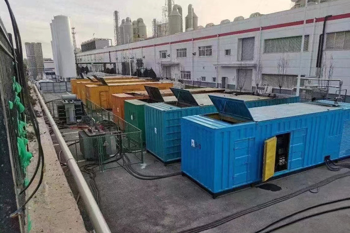 贵定发电机租赁施工现场